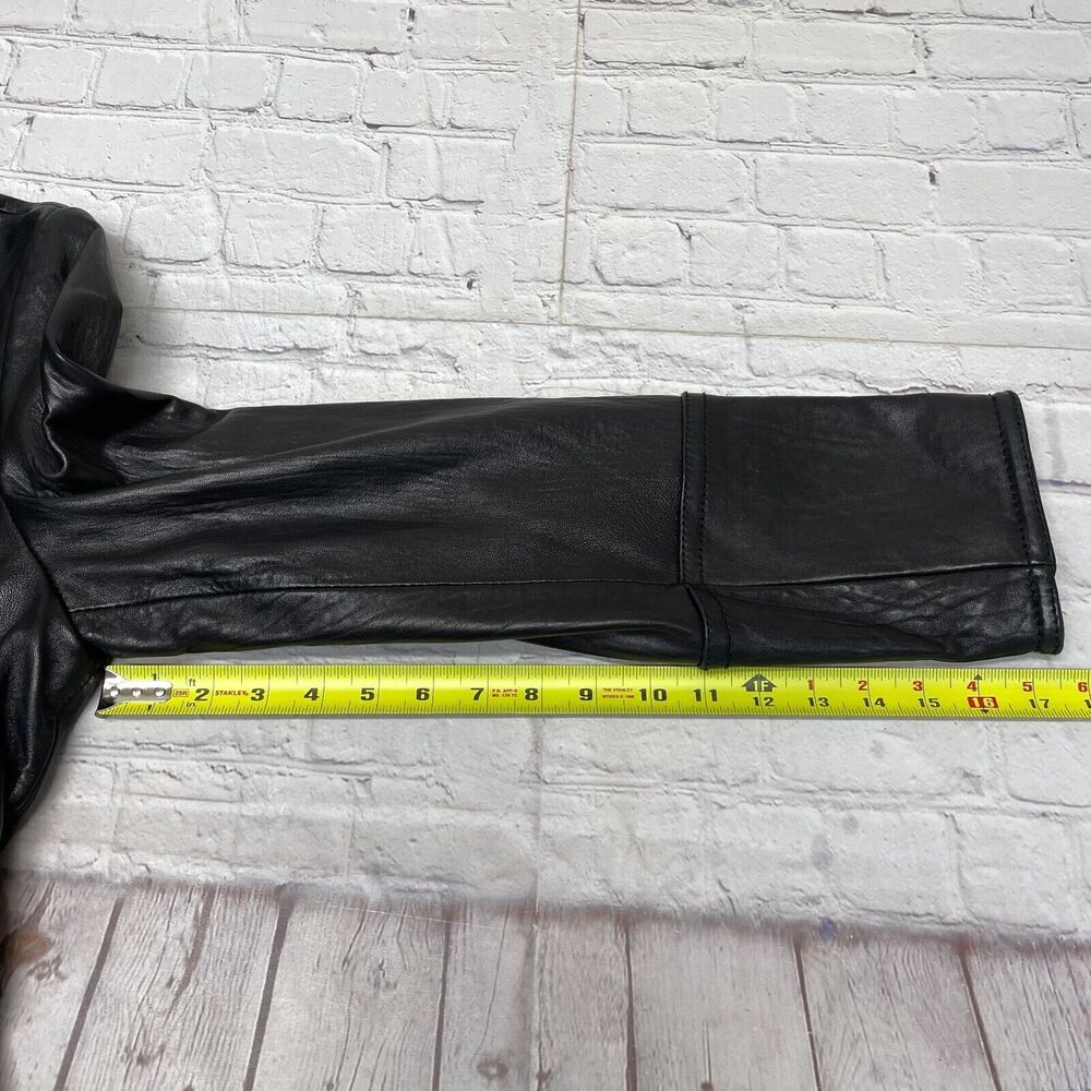 Anne Klein Women 100% Leather Full Zip Jacket Size Large M290 -4 - Picture 5 of 15